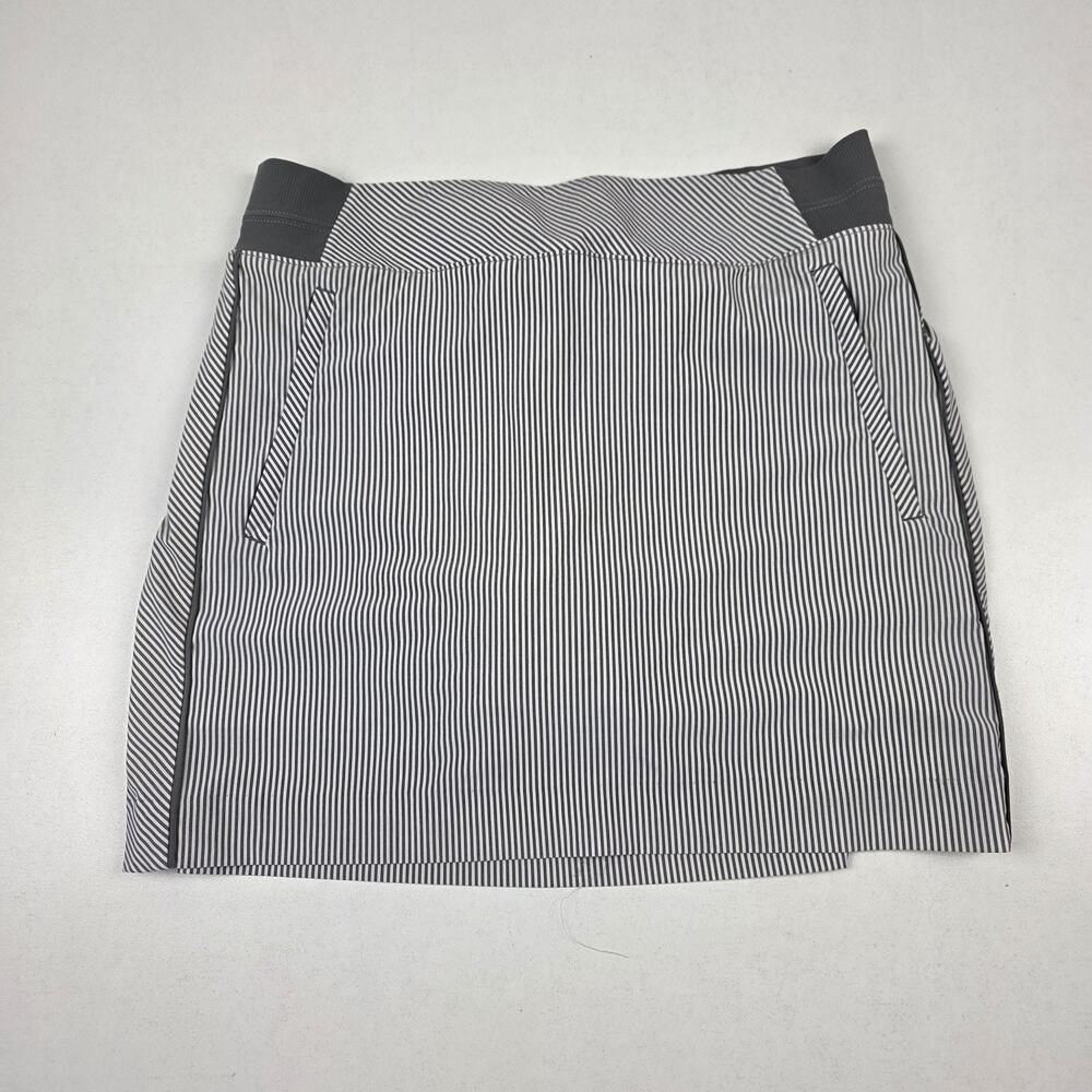Athleta Black and White Pinstripe Skort